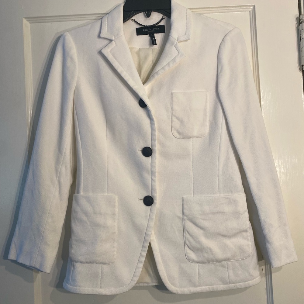 rag & bone white blazer